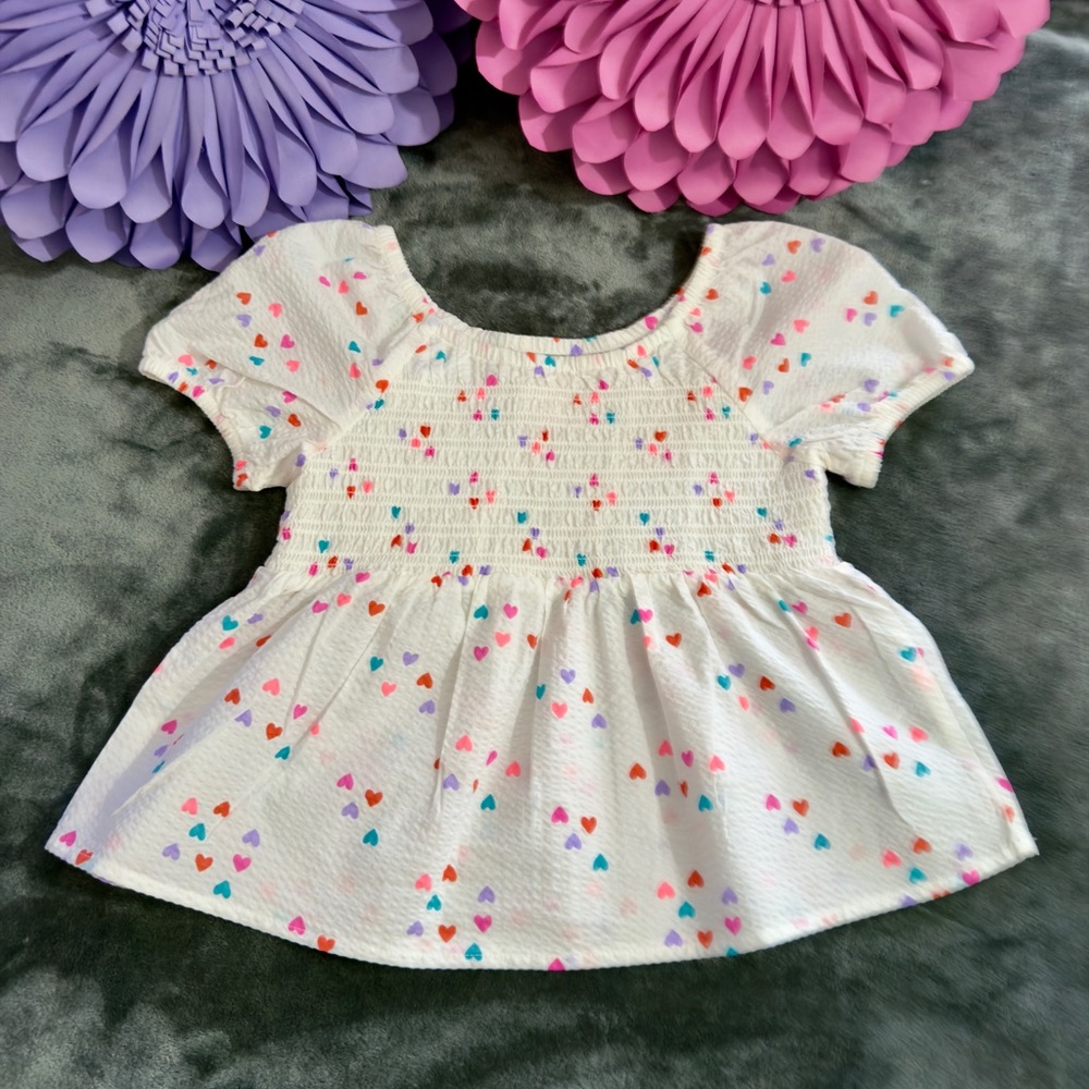 Cat & Jack Heart Print Blouse - Picture 4 of 4